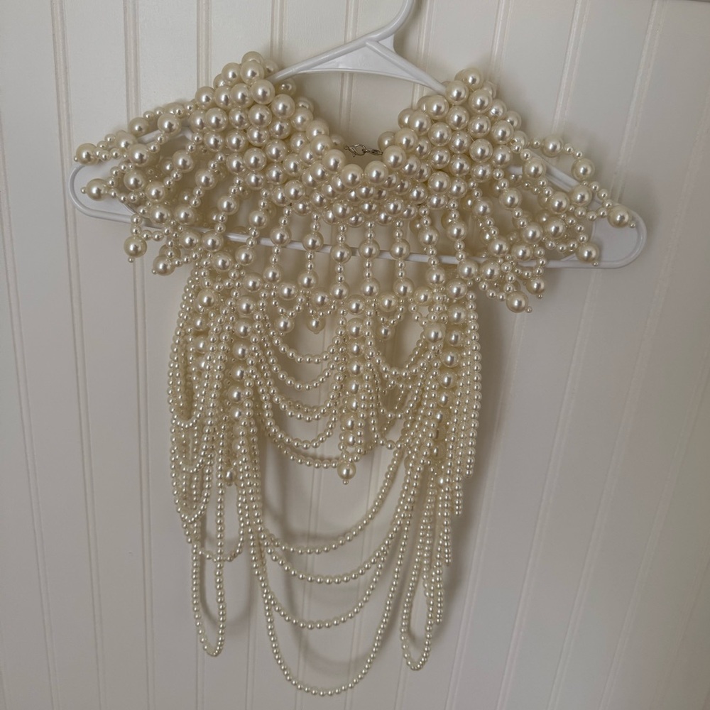 Pearl top handcrafted lingerie pearl chains
